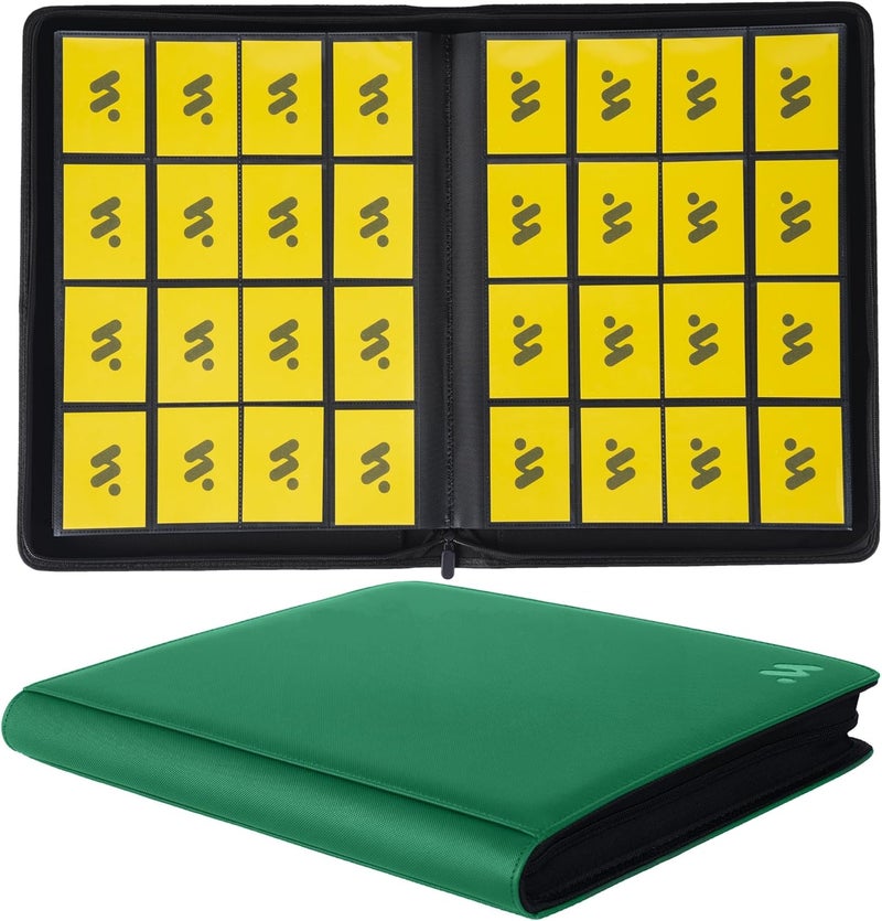 MORABTO Premium 1000+ Pockets Card Binder,16 Pockets Trading Card Binder Ringless Side Loading Trading Card Album Folder for TCG -Dark Green - Image 1